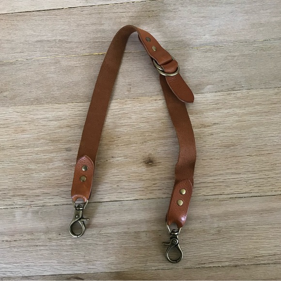 Brown Leather bag strap - adjustable - Picture 2 of 8